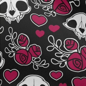 Skull And Roses Chiffon