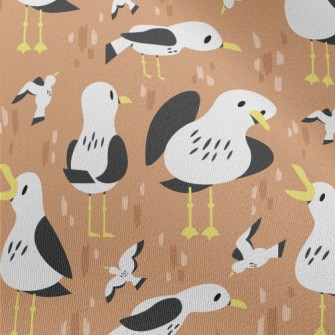 Cute And Lively Seagull Chiffon