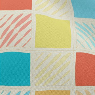 Colorful Geometric Mosaic Chiffon