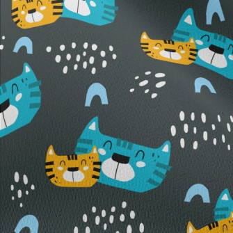 Smiling Cat Family Chiffon