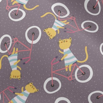 Kitten Riding A Bicycle Chiffon