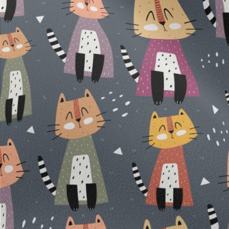 Cute Sitting Cat Chiffon