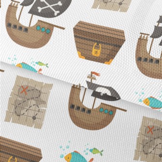 Pirate Ship Treasure Chest Waterproof Oxford
