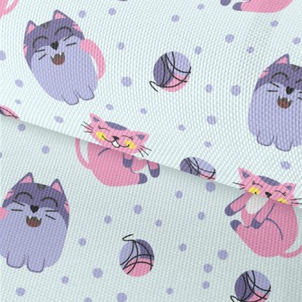 Smiling Little Kitty Waterproof Oxford