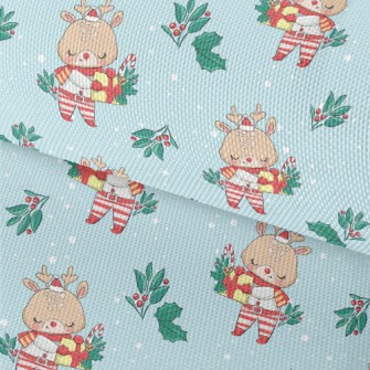 Christmas Reindeer Holding Gif Waterproof Oxford