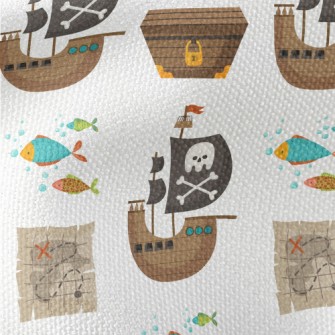 Pirate Ship Treasure Chest Waterproof Canvas