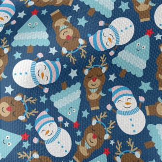Christmas Tree Reindeer Snowma Waterproof Canvas