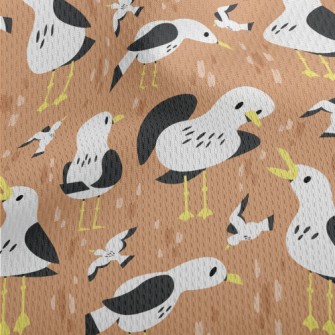 Cute And Lively Seagull Athletic Mesh Flat Back