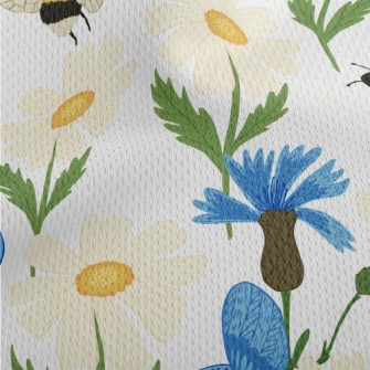 Realistic Butterfly And Bee Athletic Mesh Flat Back