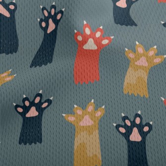 Colorful Cat Palm Athletic Mesh Flat Back