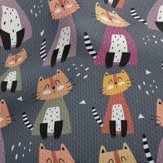 Cute Sitting Cat Athletic Mesh Flat Back
