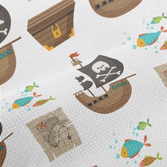 Pirate Ship Treasure Chest Performance Linen