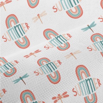 Colorful Summer Dragonfly Performance Linen