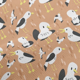 Cute And Lively Seagull Performance Linen