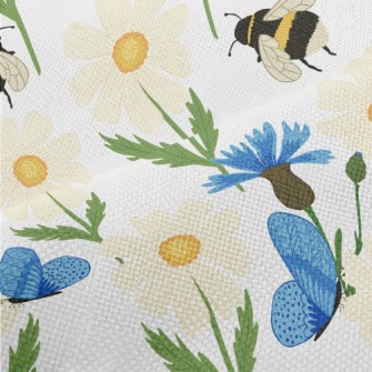 Realistic Butterfly And Bee Performance Linen