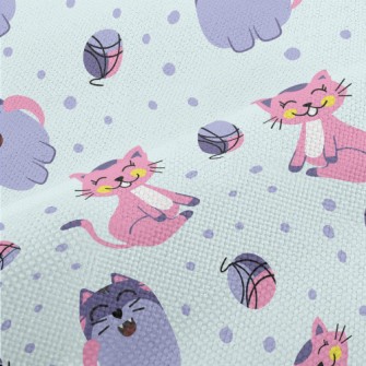 Smiling Little Kitty Performance Linen
