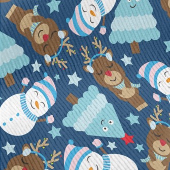 Christmas Tree Reindeer Snowma Standard Corduroy