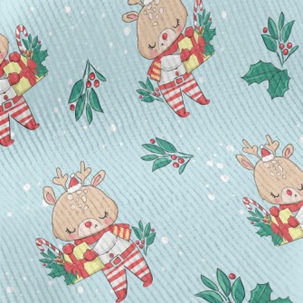 Christmas Reindeer Holding Gif Standard Corduroy