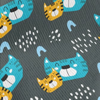 Smiling Cat Family Standard Corduroy