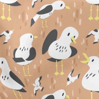 Cute And Lively Seagull Stretch Ponte