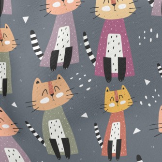 Cute Sitting Cat Stretch Ponte