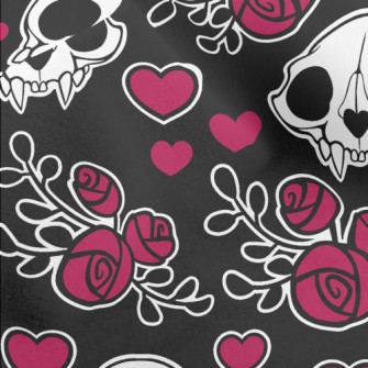 Skull And Roses Micro Fleece