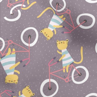 Kitten Riding A Bicycle Micro Fleece
