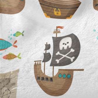 Pirate Ship Treasure Chest Minky