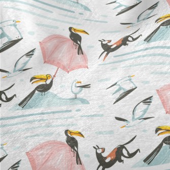 Toucan And Seagull Minky