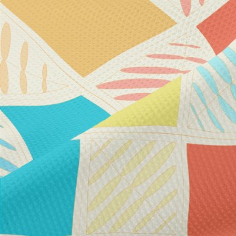 Colorful Geometric Mosaic Piqué