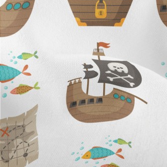 Pirate Ship Treasure Chest Lightweight Performance Linen