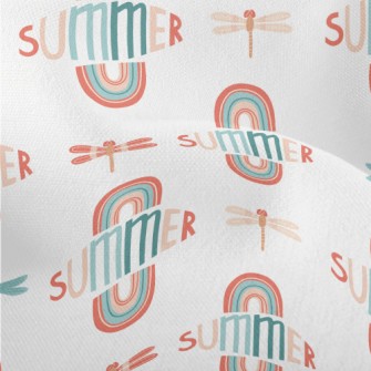 Colorful Summer Dragonfly Lightweight Performance Linen
