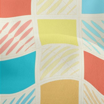 Colorful Geometric Mosaic Lightweight Performance Linen