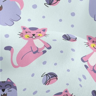 Smiling Little Kitty Lightweight Performance Linen
