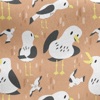 Cute And Lively Seagull Jersey Backed Fleece