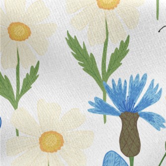 Realistic Butterfly And Bee Jersey Backed Fleece