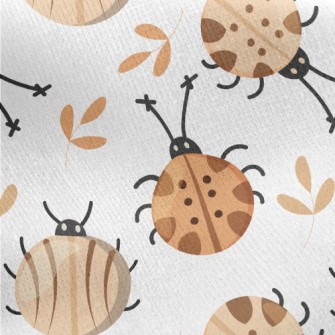 Lively Ladybug Jersey Backed Fleece