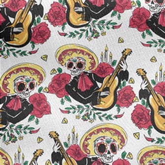 Gorgeous Mexican Skull Jersey Backed Fleece