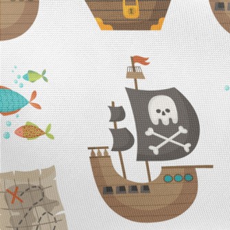 Pirate Ship Treasure Chest Pongee