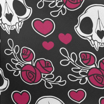 Skull And Roses Pongee