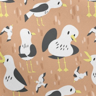 Cute And Lively Seagull Pongee