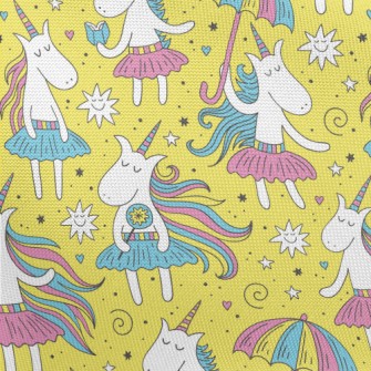 Elegant Long Hair Unicorn Pongee