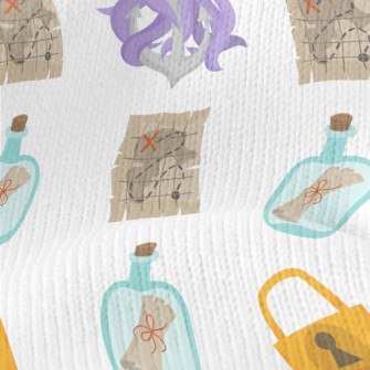 Octopus Pirate Treasure Map Stretch Jersey