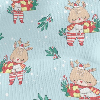 Christmas Reindeer Holding Gif Stretch Jersey