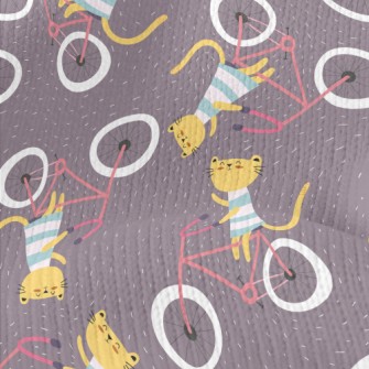 Kitten Riding A Bicycle Stretch Jersey