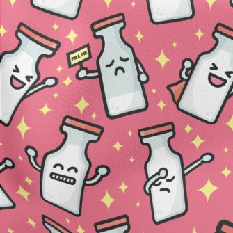 Funny Milk Bottle Lightweight Cotton Poplin