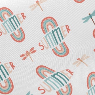 Colorful Summer Dragonfly Midweight Cotton Poplin