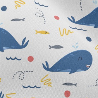 Happy Whale And School Of Fish Chiffon