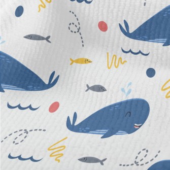 Happy Whale And School Of Fish Terry