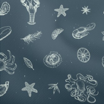 Realistic Hand-drawn Seafood Dobby